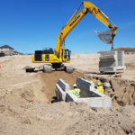 Precast Concrete Inlet Trench installation in Kitchener, Ontario